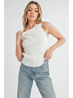 JADINE KNIT TOP TANK TOP WHITE
