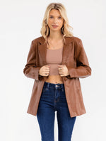 WOMEN'S FAUX LEATHER JACKET