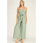 COASTAL STRIPE SMOCKED WIDE LEG JUMPSUIT