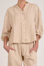 LONG SLEEVE BUTTON DOWN BLOUSE
