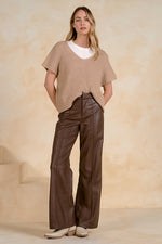 V-NECK SHORT SLEEVE VEST WITH ATTACHED TEE