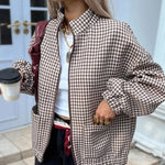 PLAID HOUNDSTOOTH JACKET