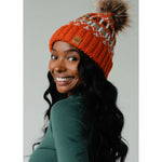 PATTERNED POM HAT