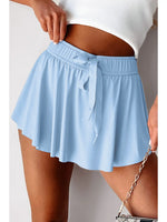 DRAWSTRING LINED TENNIS SKORT