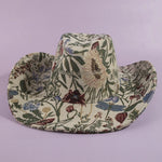 SCRIPT FLORAL COWBOY HAT
