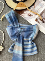 STRIPED BOW TIE TANK TOP BLUE