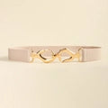 WOMEN ELASTIC WAIST BELT WITH METAL BUCKLE