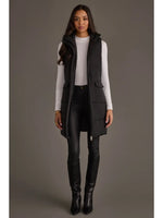 BLACK LONG VEST
