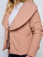 SHAWL COLLAR PUFFER JACKET