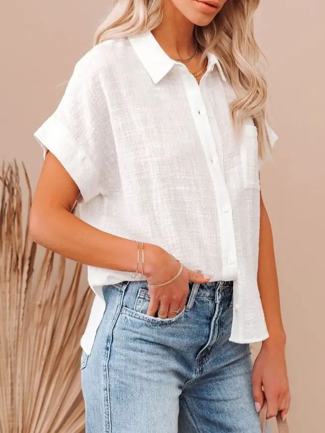 SHORT SLEEVE BLOUSE