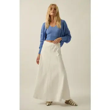 CROCHET AND TEXTURED KNIT SHRUG CARDIGAN AND TANK TOP SET