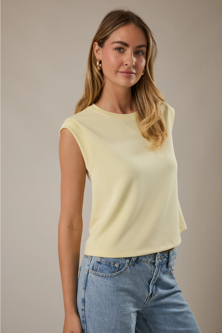 ROUND NECK SLEEVELESS TOP