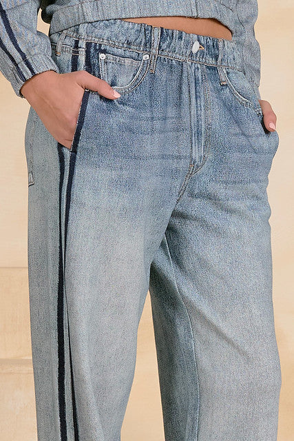 JEANS FAUX TRACK