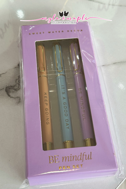 Be Mindful: Metal Pen Set