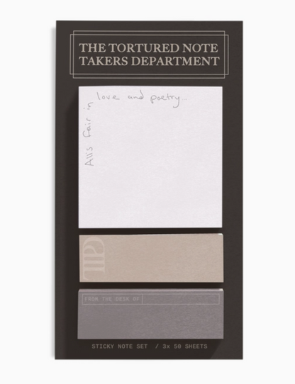 Tortured Note Takers Department Sticky Note Set