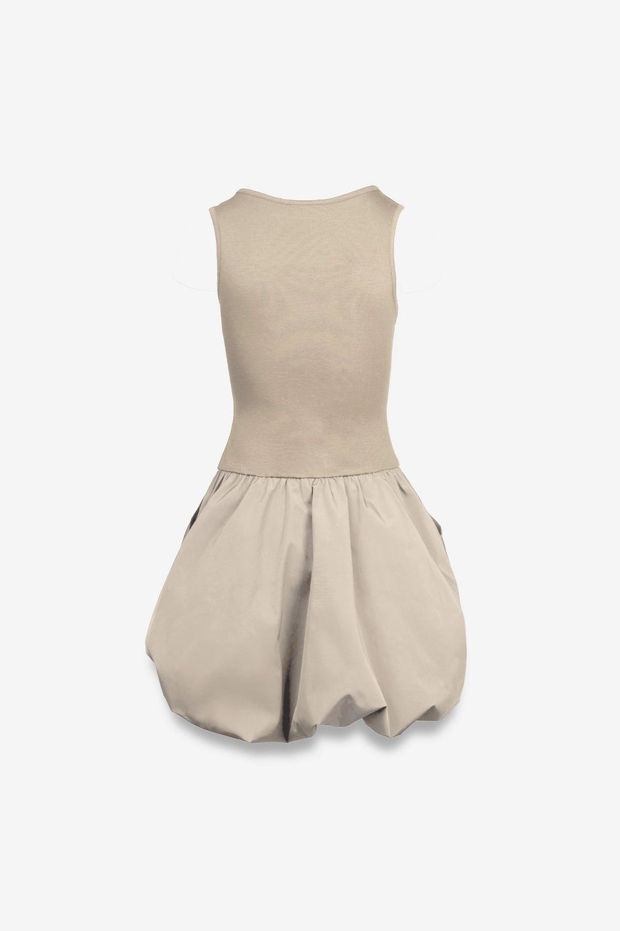 SLEEVELESS BUBBLE SKIRT MINI DRESS