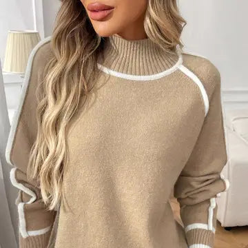 TRIM KNIT SWEATER