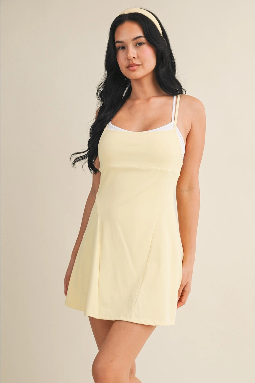 DOUBLE LAYERED DRESS LEMON