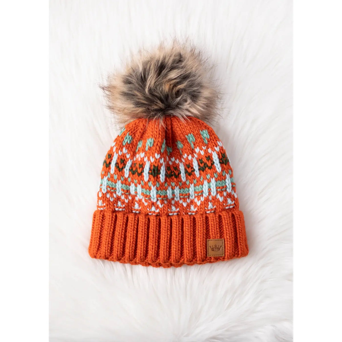 PATTERNED POM HAT